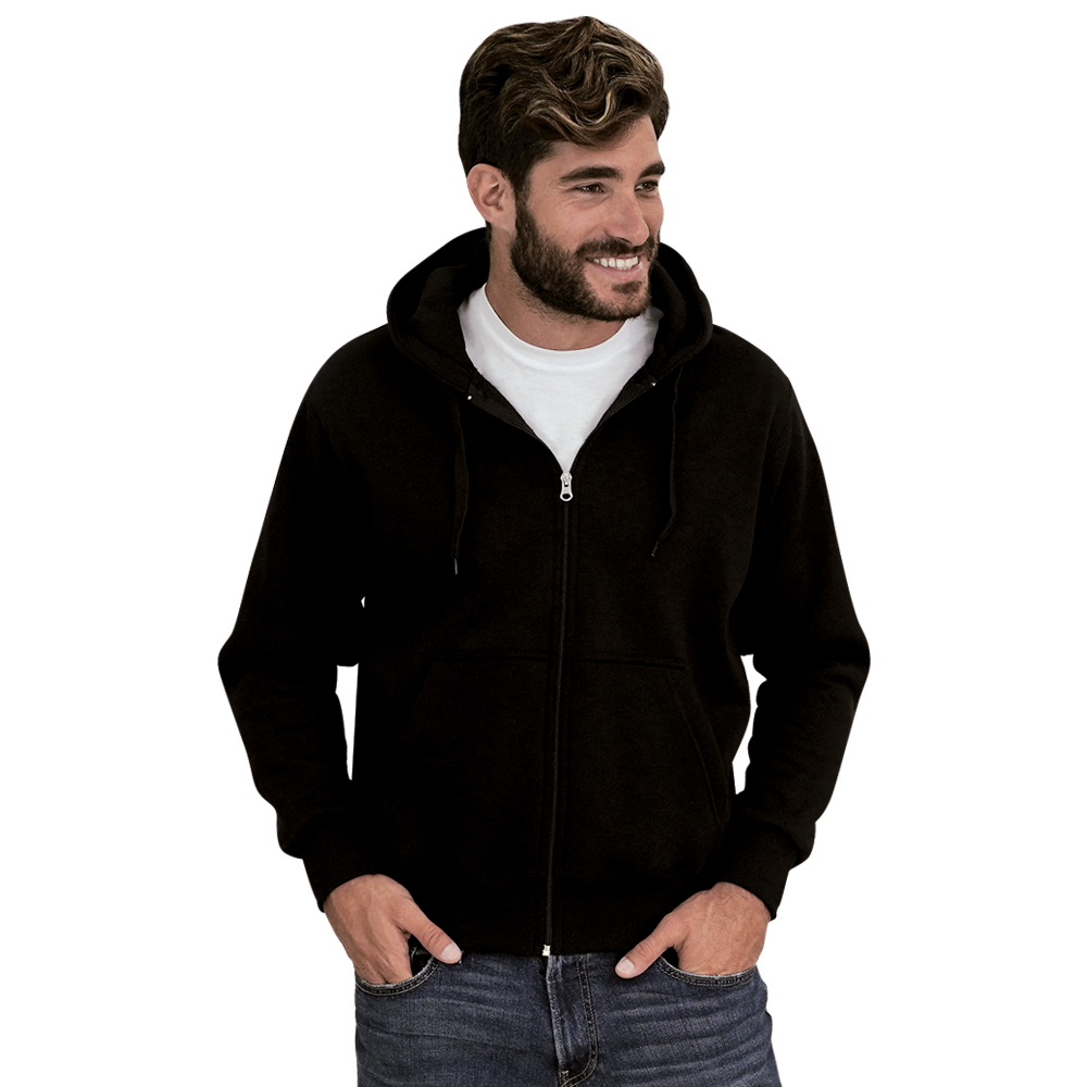 A94_UNISEX_HOODED_ZIP_BLACK_M