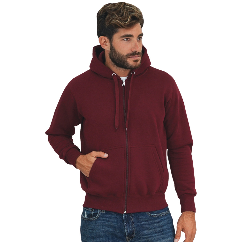 A94_UNISEX_HOODED_ZIP_BORDEAUX_M