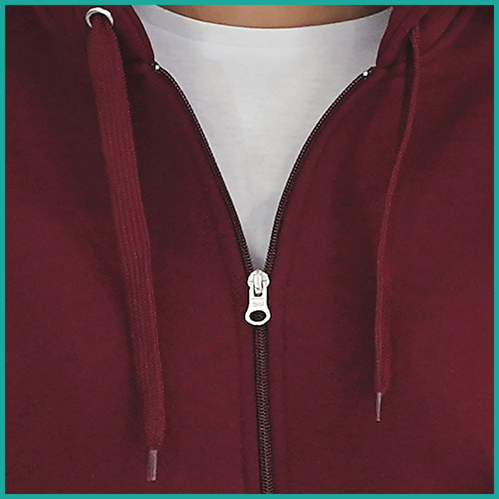 A94_UNISEX_HOODED_ZIP_BORDEAUX_W_DETAIL