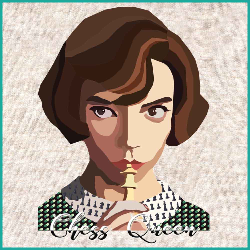 L508_BEIGE-MELANGE_CHESS_QUEEN